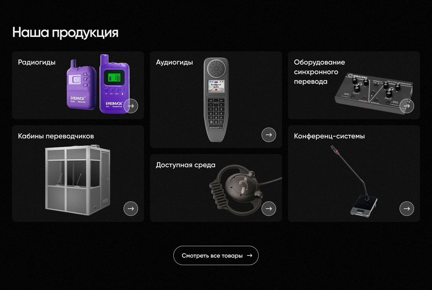 Современный дизайн блока с продукцией cromi