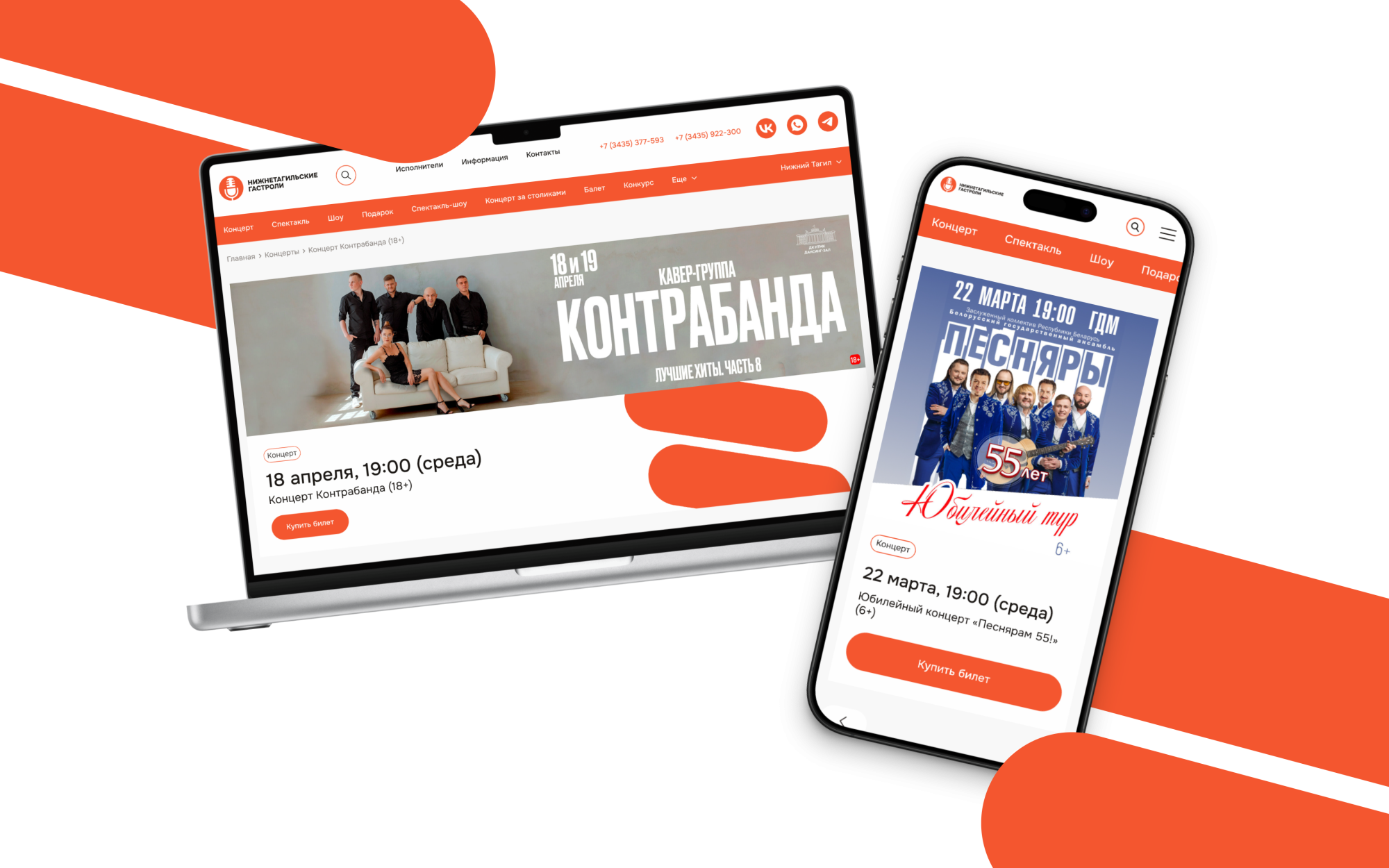 Результаты работы на сайте Нижнетагильские гастроли